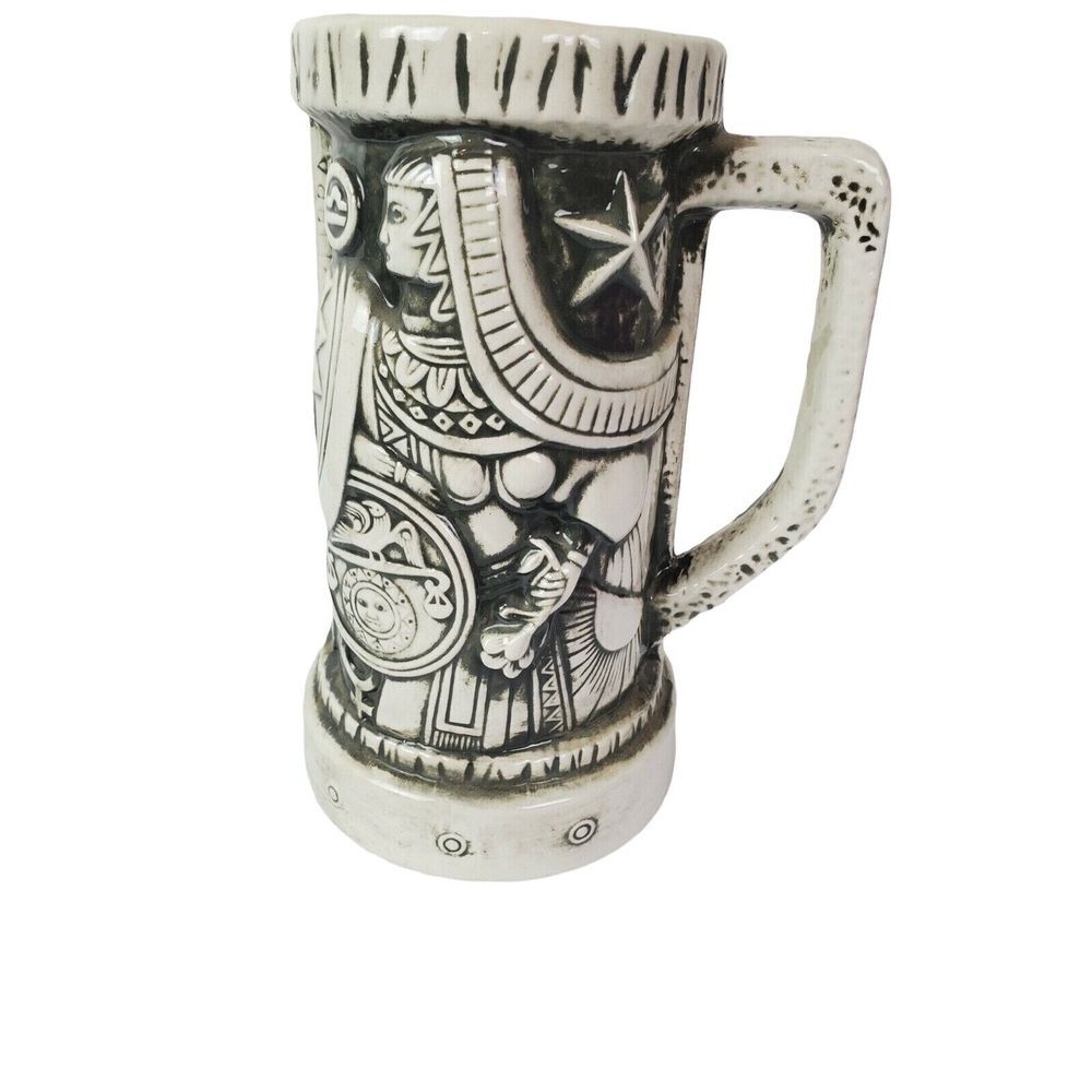 Large 9" Decorative Beer‎ Stein Mug Libra Astrology Queen Shield